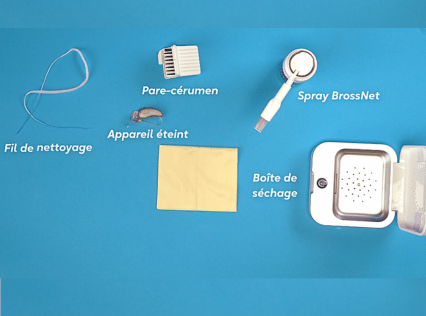 Kit De Nettoyage Pour Appareils Auditifs - 9 Outils Avec étui, Neuf Sous Emballage