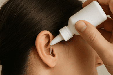 Eau oxygénée et oreille